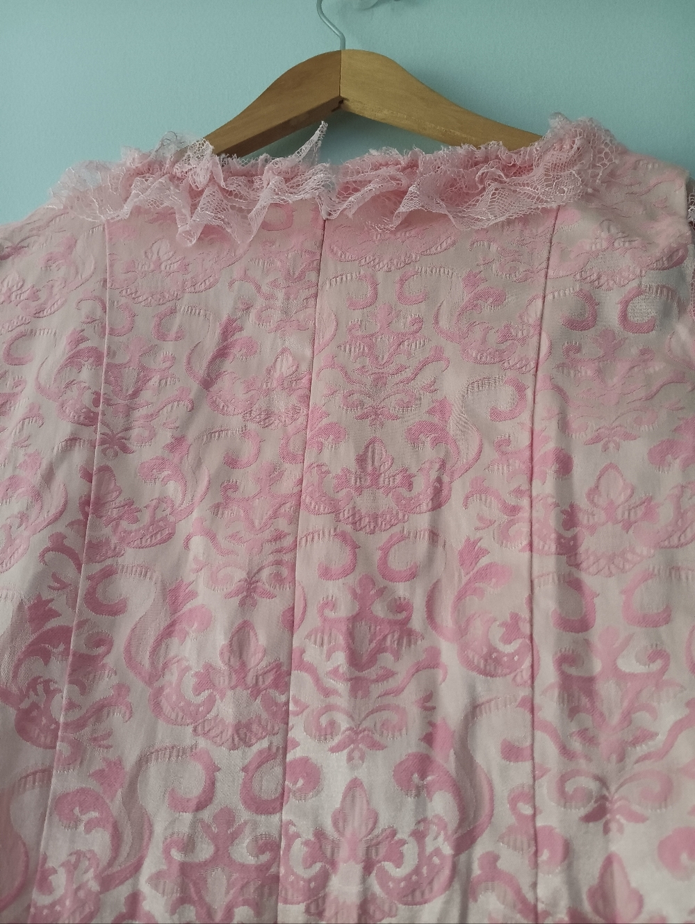 Trickz n Treat Pink Lace Corset  Coquette Costume Dress Ribbon Detail Mini M - Picture 6 of 8